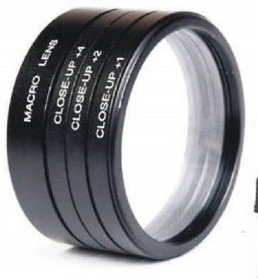 

Ginni 67mm closeup lens kit +1,+2,+4,Macro+10 Lens Hood(67, Black)