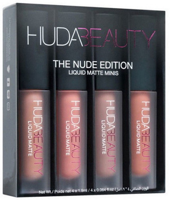 

Huda Beauty Liquid Matte Mini Set The Nude Edition Lipstick Set 4 Pcs(Nude, 9 ml)