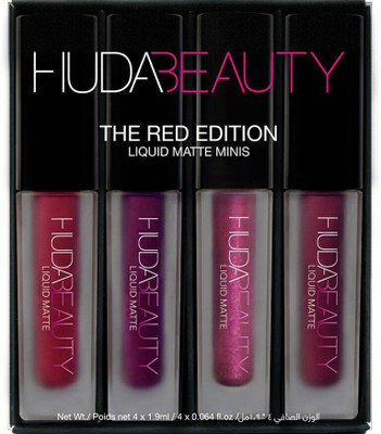 

Huda Beauty Liquid Matte Mini Set The Red Edition Lipstick Set 4 Pcs(Red, 9 ml)