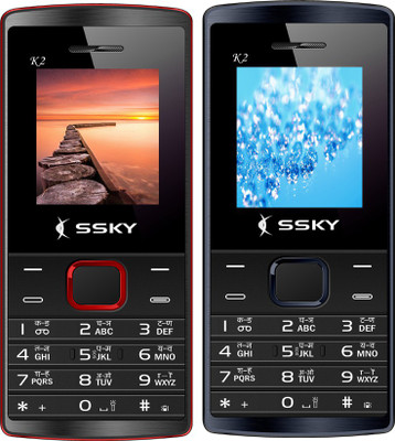 

Ssky K2 Combo of Two Mobiles(Blue&Red)
