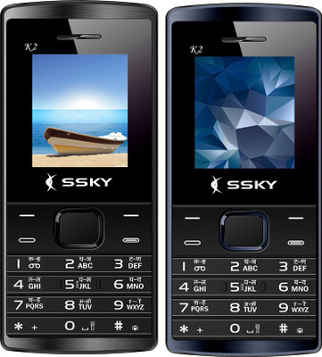 

Ssky K2 Combo of Two Mobiles(Black&Blue)