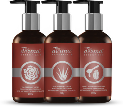 

True Derma Essentials Tea Rose + Aloe Vera +Honey & Almond Oil Body Lotion(200 ml)