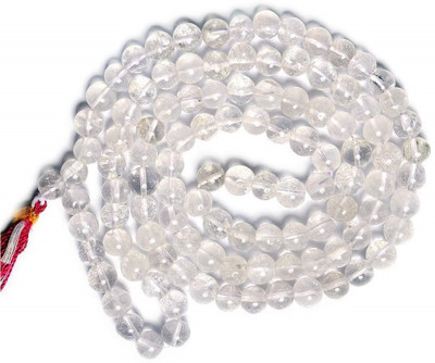 Crystu Clear Quartz 8 mm 108 Beads Mala / Necklace for Reiki Healing Protection, Energy, Amplification, Cleanser - Mala/Jewellery / Rosary Beads mala Quartz Crystal Necklace