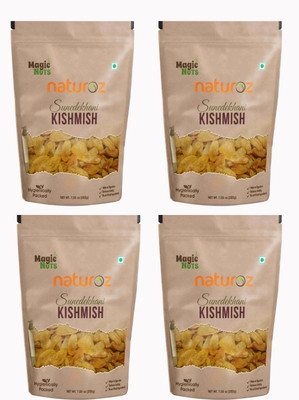 

Naturoz Sunedekhani Kishmish 200g (Pack of 4) Raisins(800 g, Pouch)