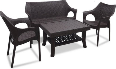 Supreme Brown Plastic Table & Chair Set(Finish Color - Brown, DIY(Do-It-Yourself)) Supreme Brown Plastic Table & Chair Set(Finish Color - Brown, DIY(Do-It-Yourself))