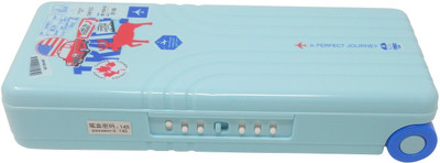 

Parteet Box Cartoon Art Plastic Pencil Box(Set of 1, Blue)