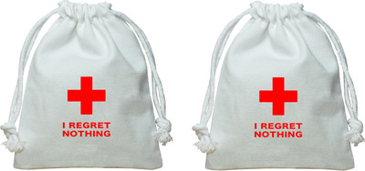 

The Crazy Me I Regret Nothing Hangover Kit/Pouch (Small) Potli(White)
