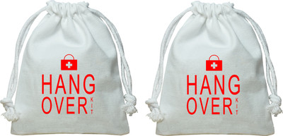 

The Crazy Me Hangover Kit/Pouch (small) Potli(White)