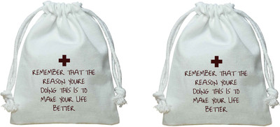 

The Crazy Me Remember the Reason You're Doing This Hangover Kit/Pouch Potli(White)