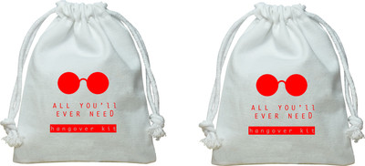 

The Crazy Me All You'll Ever Need Hangover Kit/Pouch (small) Potli(White)