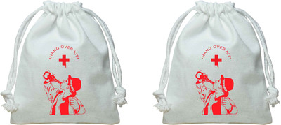 

The Crazy Me Hangover Kit/Pouch(Small) Potli(White)