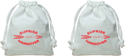 

The Crazy Me Surprise You're Hangover kit/Pouch (small) Potli(White)