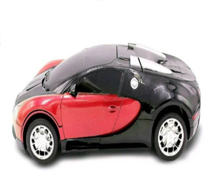 

KT BROTHERS Remote Controlled one Button Car To Transformer to Car Converting Bugatti Styl(Red)
