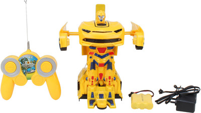 BIG MONKEY TOYS Autoboats Bumblebee Transformer radio control rechargeable car (Yellow)(Yellow)