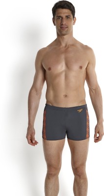 SPEEDO Printed Men Orange, Grey Swim Shorts