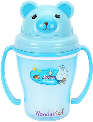 

WonderKart Cartoon Shaped 250 ML Child Sipper Cum Water Bottle with Handle - Blue(Blue)