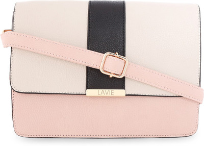 

Lavie Women Evening/Party, Casual Pink Leatherette Sling Bag