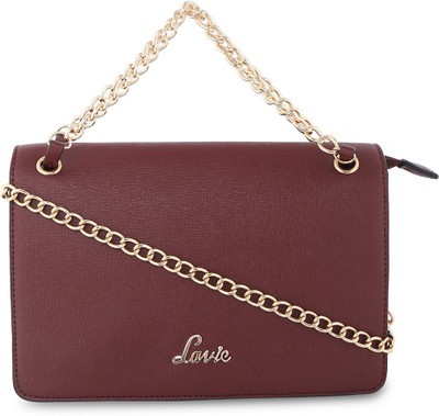

Lavie Women Evening/Party Maroon Leatherette Sling Bag
