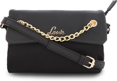 

Lavie Women Casual Black Leatherette Sling Bag