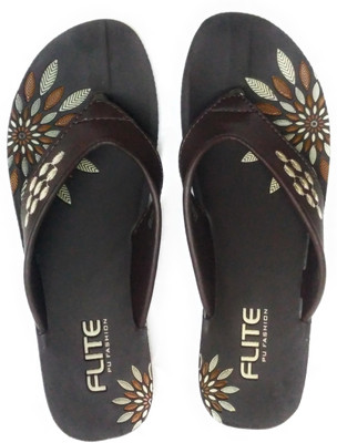 FLITE Women PUL-64 Slippers(Brown , 5)