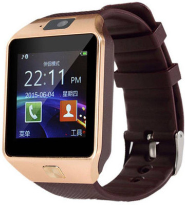 Mate4G Mobile Smart Watch Compatible With Android & IOS Smartwatch(Brown Strap Free Size)