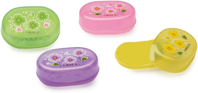 

plasto world Soap Cases - Floral Design(Yellow, Purple, Green, Pink), Green;pink;purple;yellow