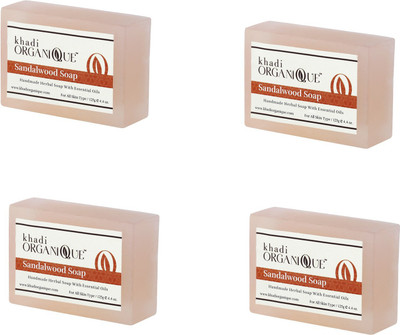 

Khadi Organique Khadiorganique Sandalwood Soap-Pack of 4(500 g, Pack of 4)
