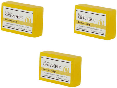 

Khadi Organique Khadiorganique Lemon soap- Pack of 3(375 g, Pack of 3)