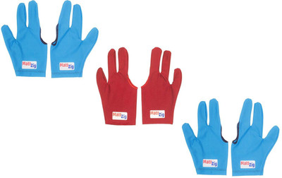 

MattZig Six Pcs of Pool Snooker Billiard Gloves (, Blue, Red