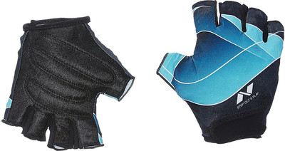 

Nivia Polyester and Foam Crystal Gym Gym & Fitness Gloves (, Blue, Black;blue