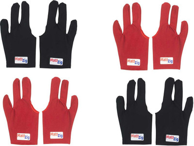 

MattZig Eight Pcs of Pool Snooker Billiard Gloves (, Multicolor, Black;red