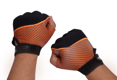 

Dee Mannequin Vivacious Gym & Fitness Gloves (Free Size, Orange, Black), Black;orange