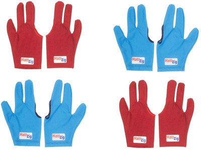

MattZig Eight Pcs of Pool Snooker Billiard Gloves (, Multicolor, Blue;red