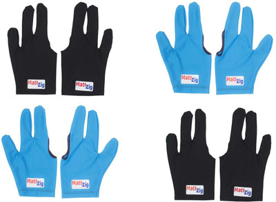 

MattZig Eight Pcs of Pool Snooker Billiard Gloves (, Multicolor, Black:blue