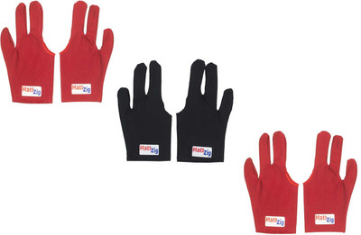 

MattZig Six Pcs of Pool Snooker Billiard Gloves (, Red, Black, Black;red