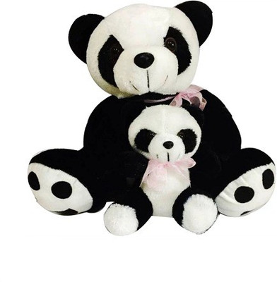 

ZOONIO White & Black Panda & Baby 60 Cm - 60 cm(Black)