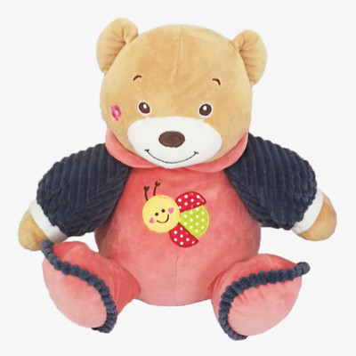 

My Baby Excels Bear Plush with embroidered Sweater Pink & Blue 32cm - 32 cm(Pink, Blue), Blue;pink