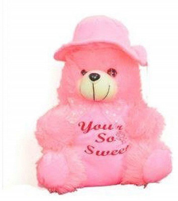 

GAMERPOINT Pink Printed Cap teddy bear 30 cm - 11 cm(Multicolor)