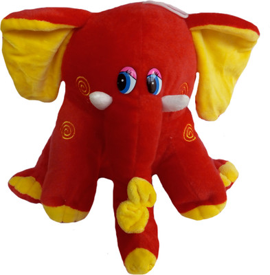 

MEGAEMART ELEPHANT ANIMAL SOFT TOY [RED] - 25 cm(Multicolor)