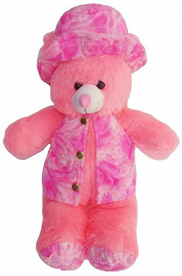 

ZOONIO Beautiful Pink Fur Modi Jacket Teddy Bear 70cm - 70 cm(Black)