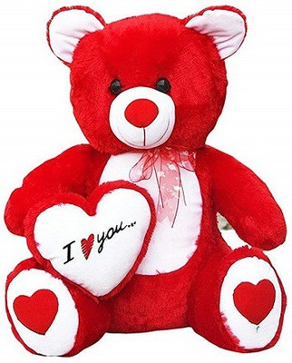 

ZOONIO Red Side Heart Teddy Bear 60 cm - 45 cm(Multicolor)