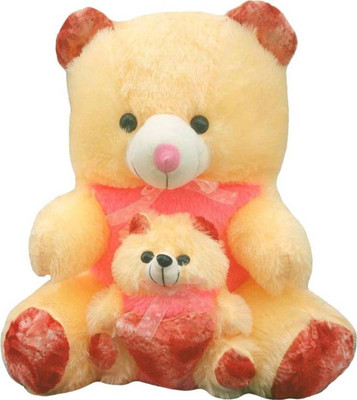 

HOMOKART Red Teddy Bear with Baby - 28 inch(Yellow)