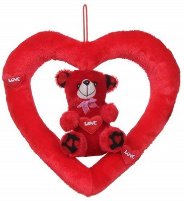 

GAMERPOINT Red Heart & Small Teddy Bear 45cm - 11 cm(Multicolor)