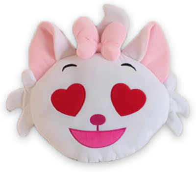 Disney Marie In Love Emoji Face Plush 35 cm - 35 cm(Multicolor)