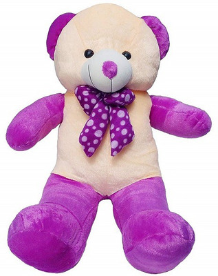 

GAMERPOINT Beautiful Soft Cream & Purple Teddy Bear - 80 cm - 11 cm(Black)