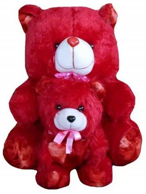 

ZOONIO red Teddy & small Teddy Bear 70 cm - 70 cm(Black)