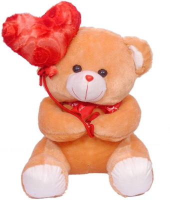 

HOMOKART red & brown ballon teddy bear - 20 inch(Brown)