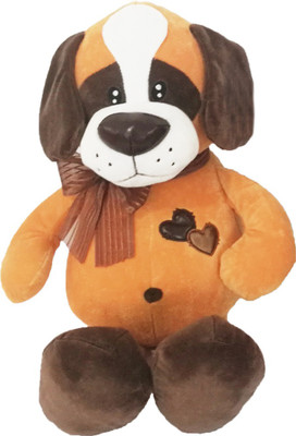 My Baby Excels Brown Dog Plush with Scarf 33 cm - 33 cm(Brown)