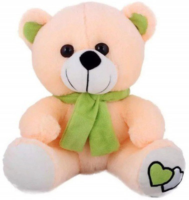 

ZOONIO Cream & Green Tie Teddy Bear - 30 cm(Multicolor)
