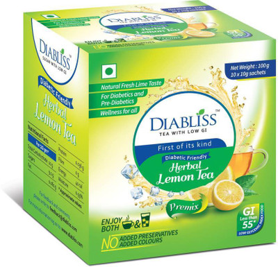 

DiaBliss Diabetic Friendly Lemon - 10 x 10g Sachet Box Lemon Herbal Infusion(100 g, Box)
